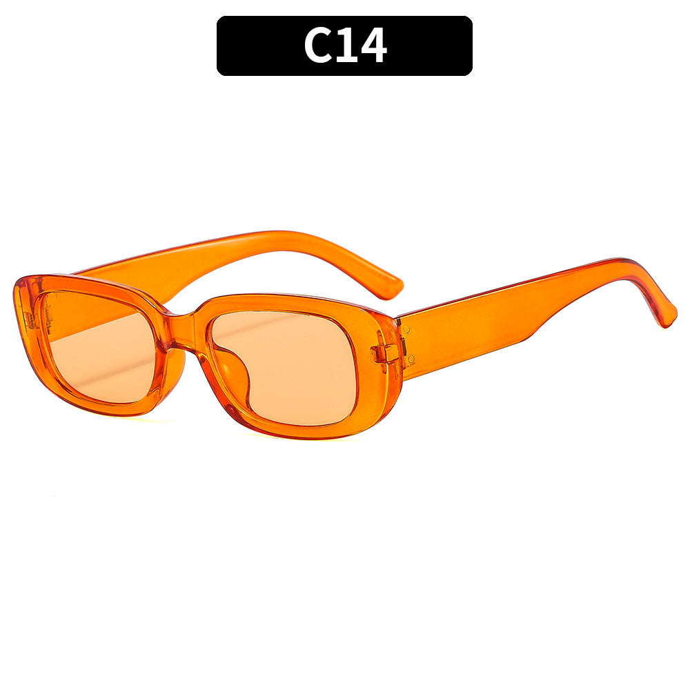 Retro Small Rectangle Frame Sunglasses - C14