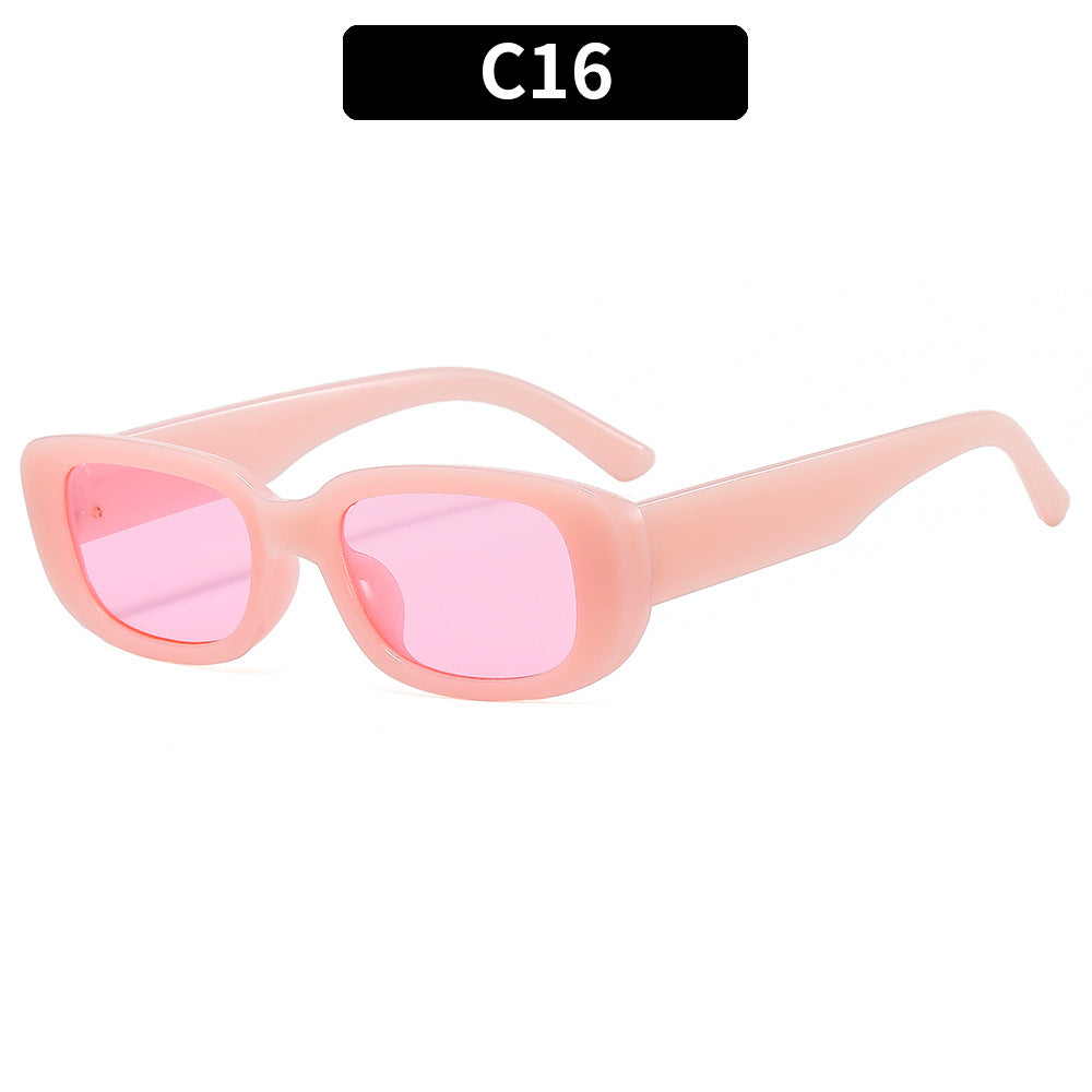 Retro Small Rectangle Frame Sunglasses - C16