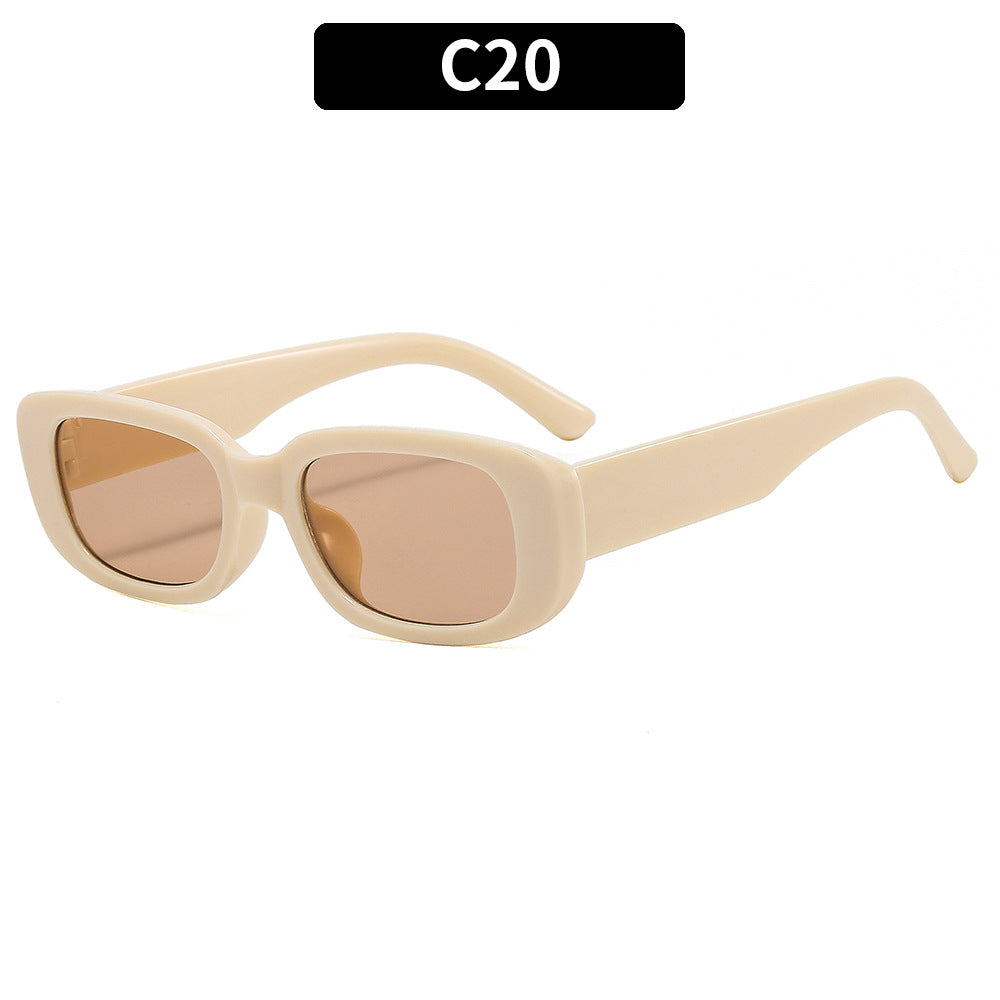 Retro Small Rectangle Frame Sunglasses - C20