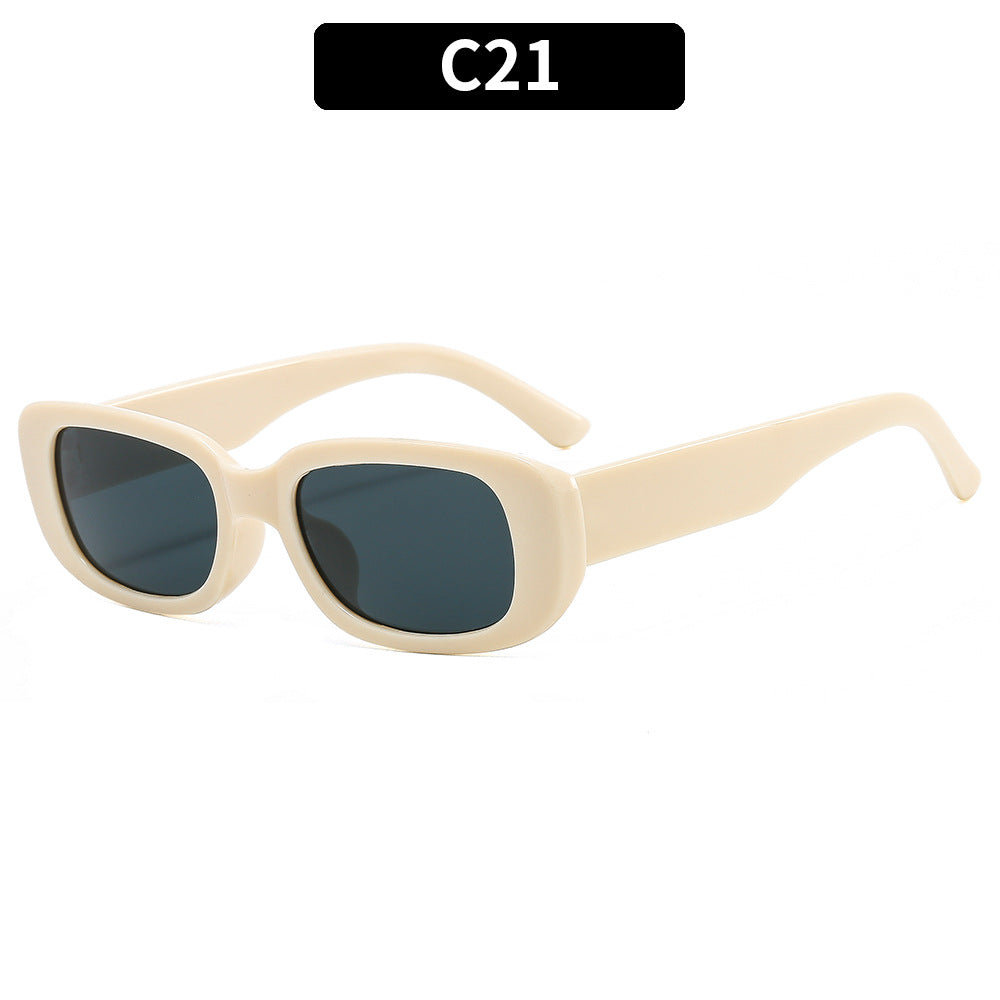Retro Small Rectangle Frame Sunglasses - C21