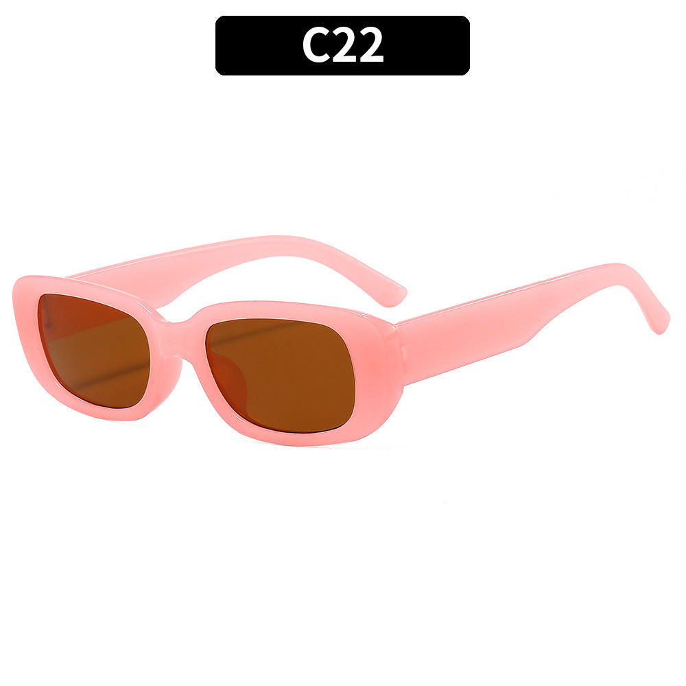 Retro Small Rectangle Frame Sunglasses - C22