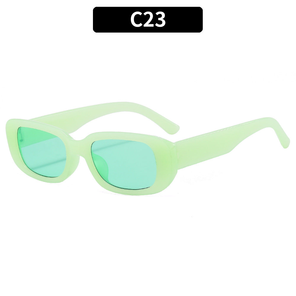 Retro Small Rectangle Frame Sunglasses - C23