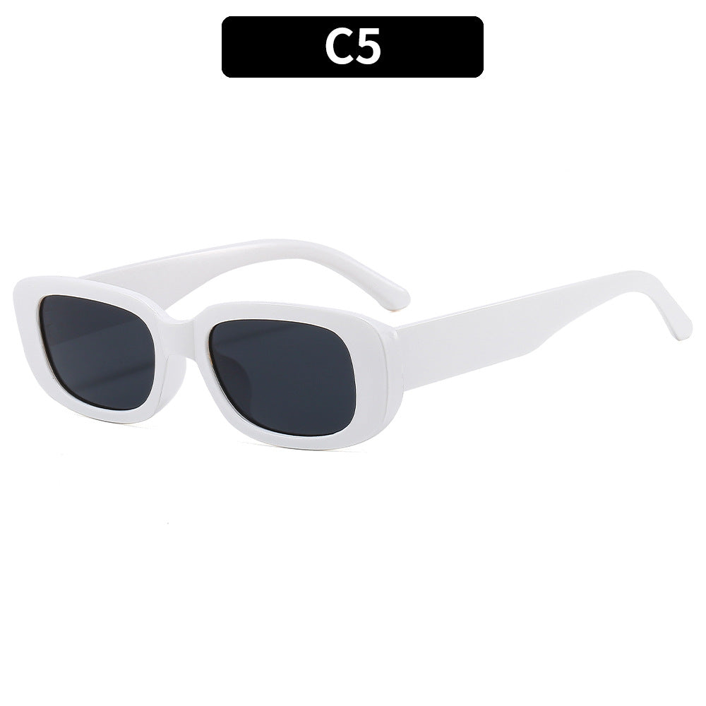 Retro Small Rectangle Frame Sunglasses - C5