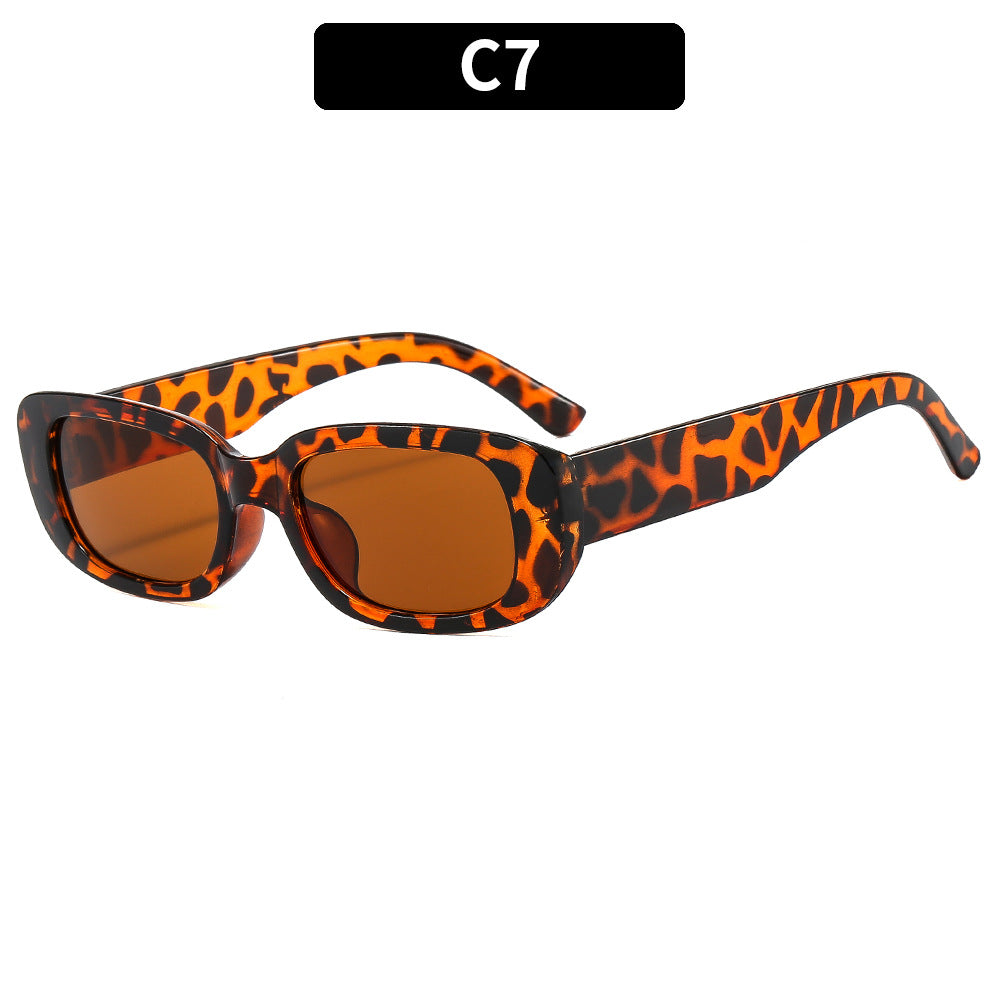 Retro Small Rectangle Frame Sunglasses - C7