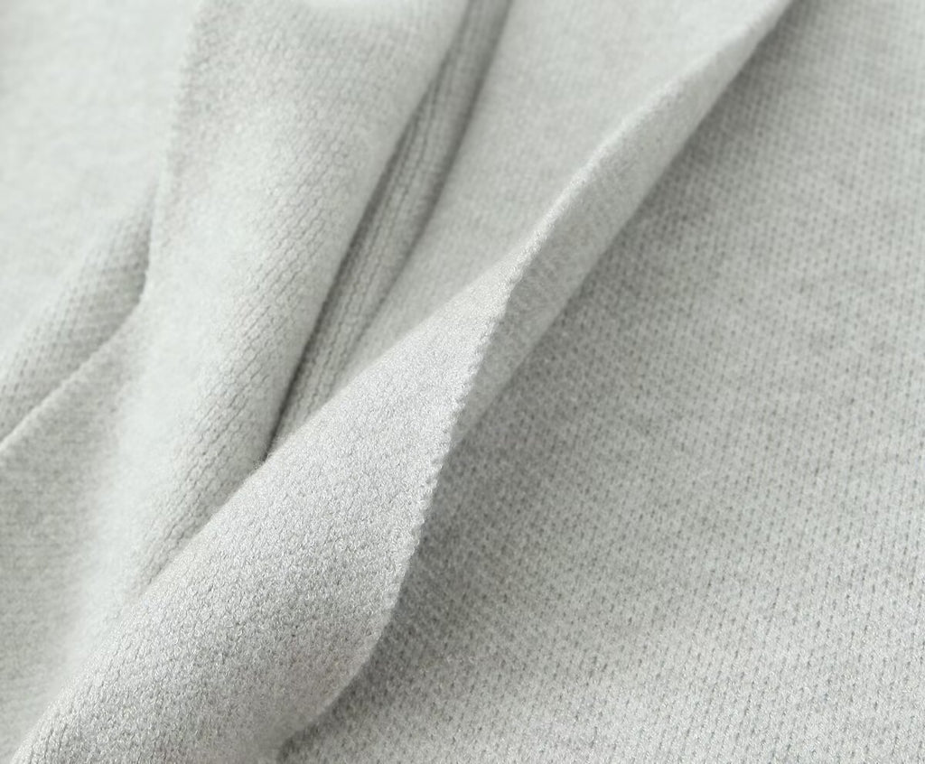 Open Front Cropped Shawl Collar Cardigan - Grey - 2
