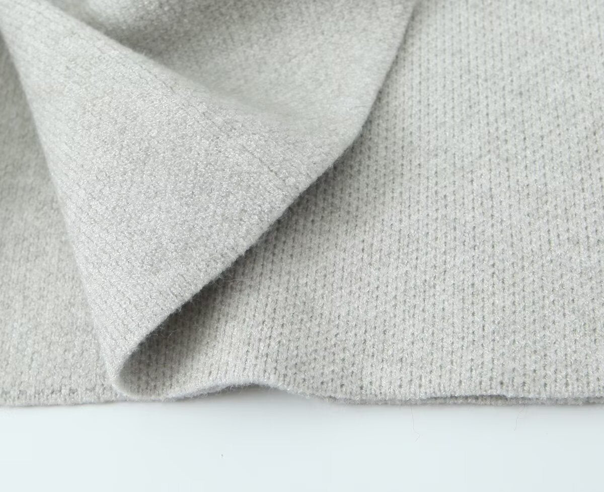 Open Front Cropped Shawl Collar Cardigan - Grey - 3