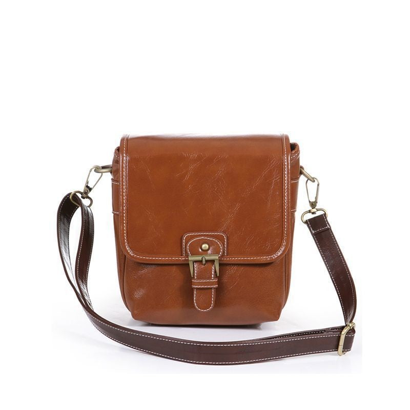 Vintage Buckle Flap Camera Messenger Bag