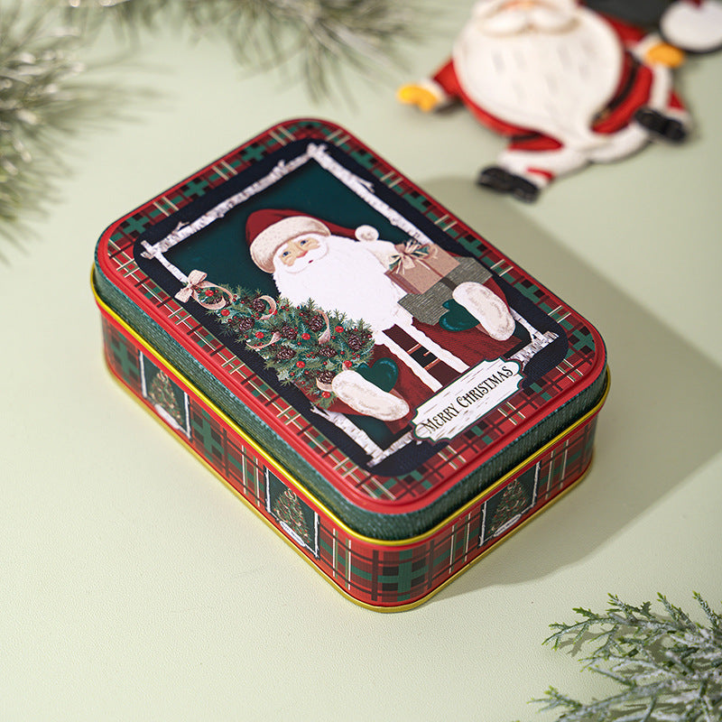 Retro Christmas Treat Tins with Lids for Gifting - A