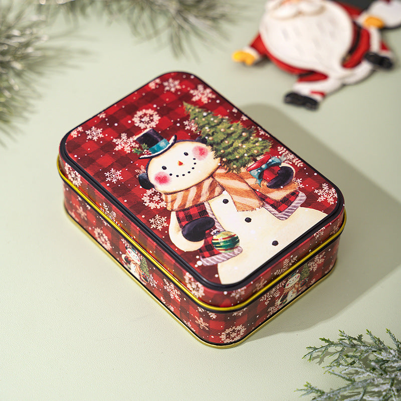 Retro Christmas Treat Tins with Lids for Gifting - D