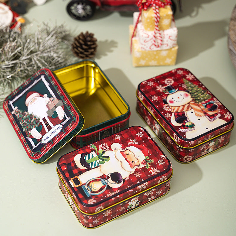 Retro Christmas Treat Tins with Lids for Gifting - view 1