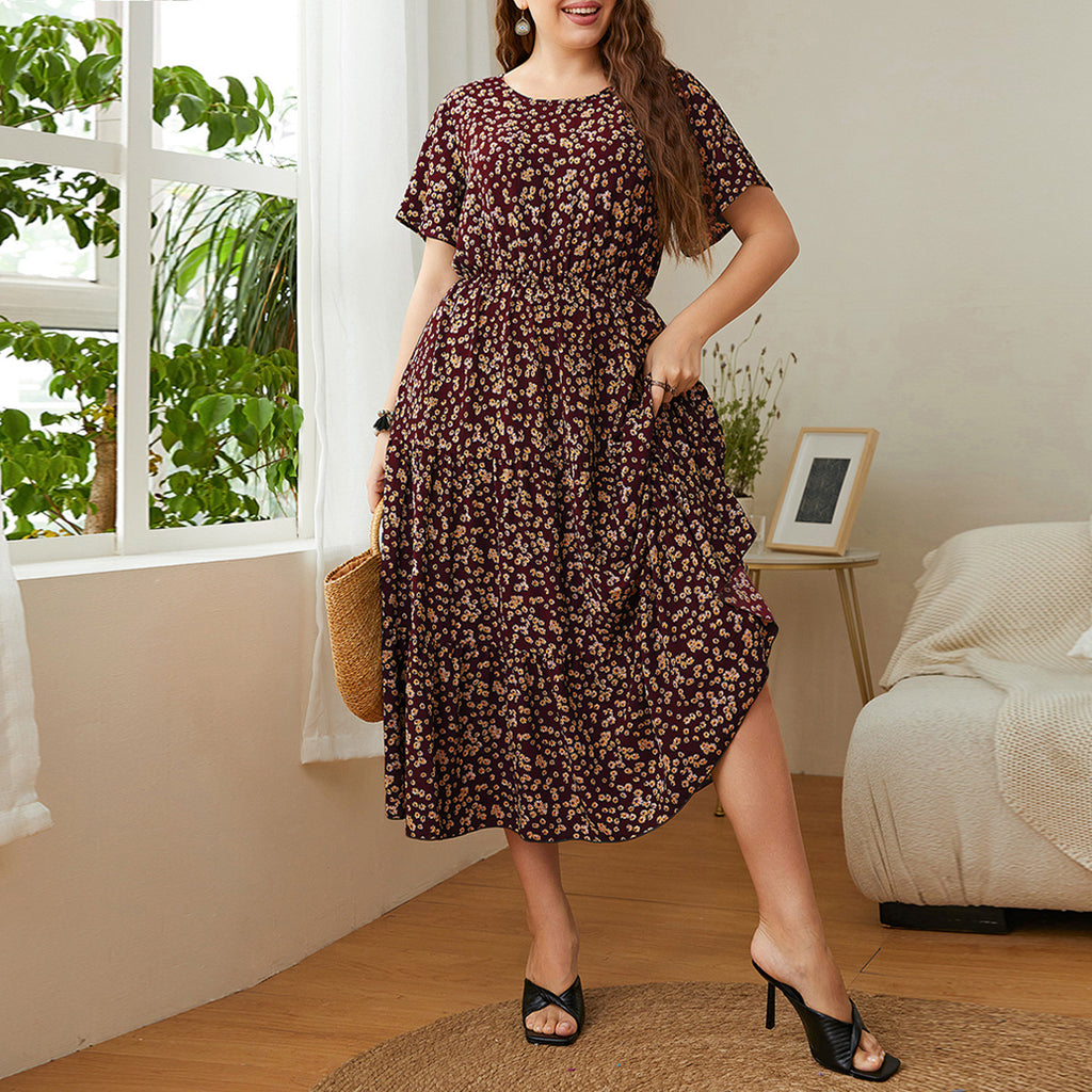 Ditsy Floral Flutter Sleeve Midi Dress - view 1