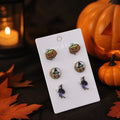 Spooky Halloween Stud Earrings Three Pair Set - NO-3