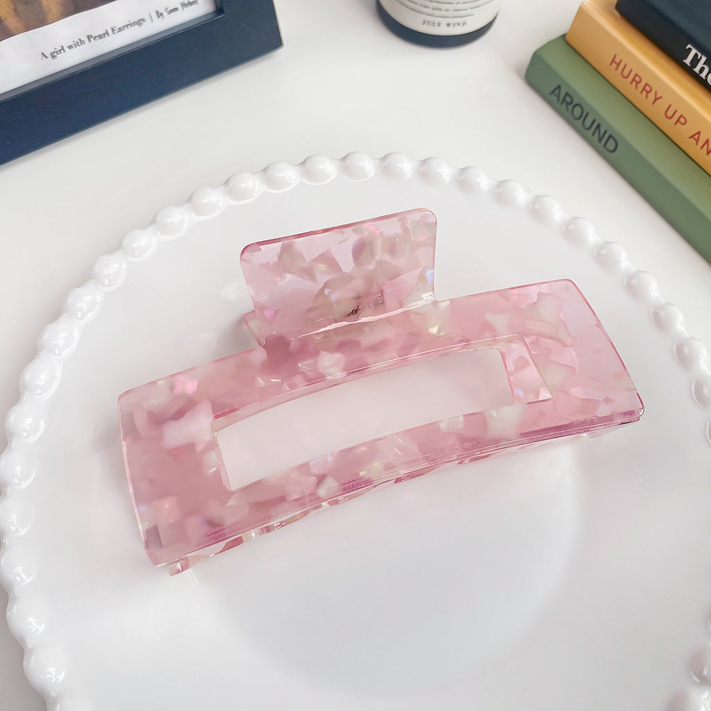 Oversized Rectangle Acetate Claw Clip - Colorful_02