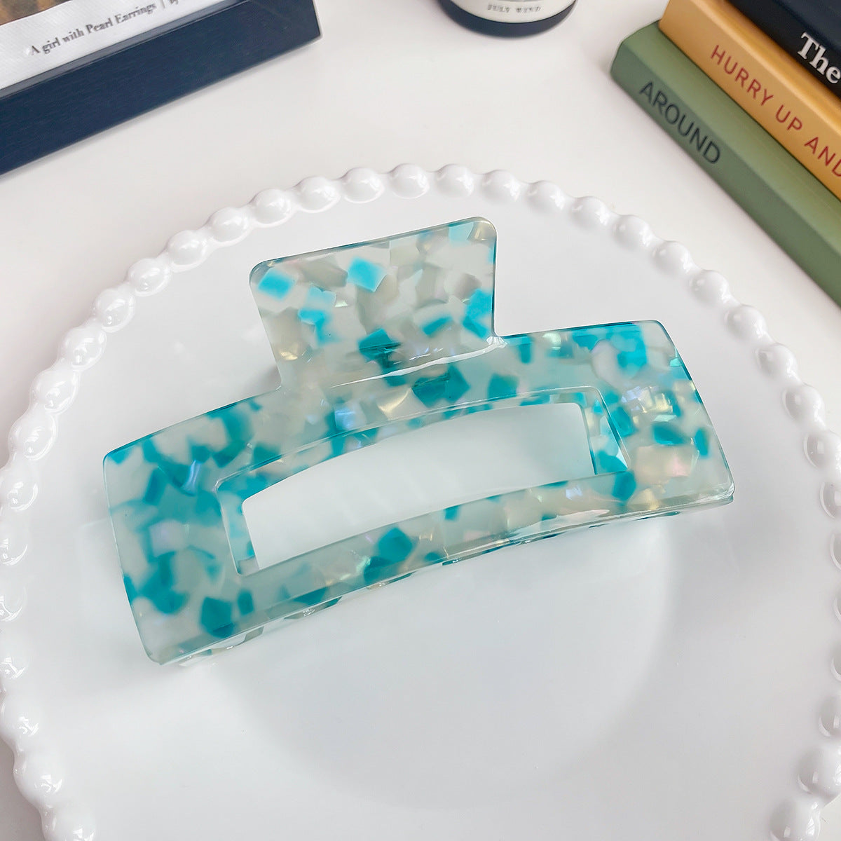 Oversized Rectangle Acetate Claw Clip - Colorful_04
