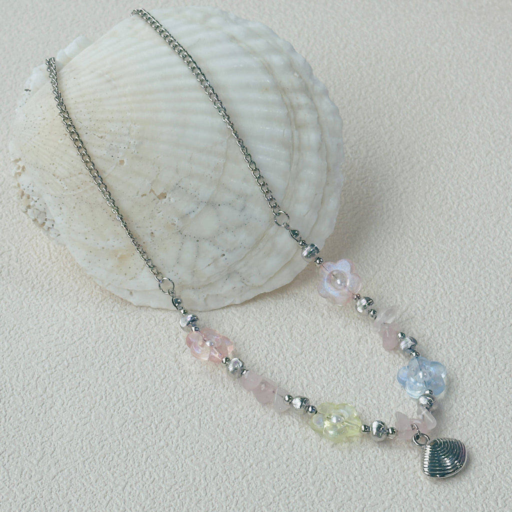 Shell Starfish Beaded Charm Necklace - view 3