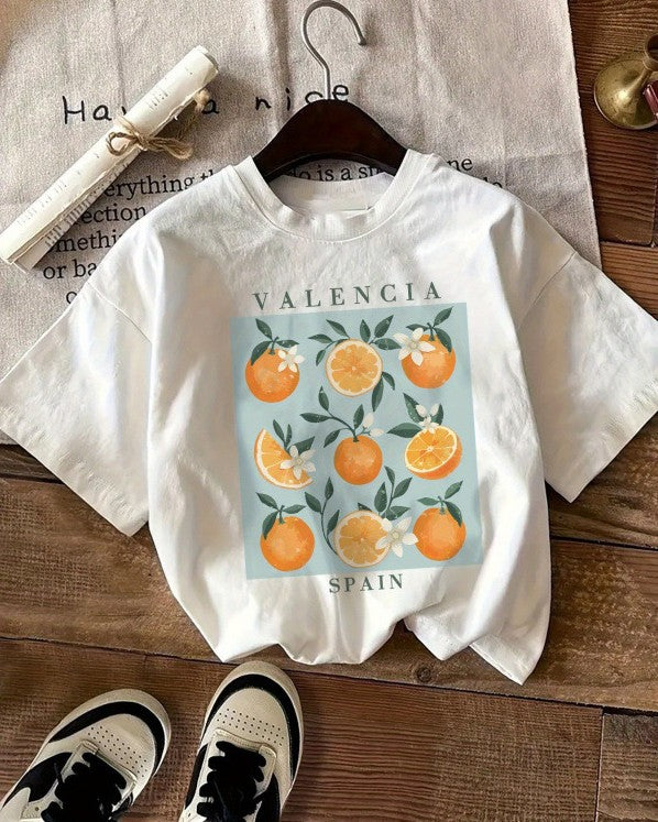 Citrus Poster Graphic Short Sleeve Tee - White