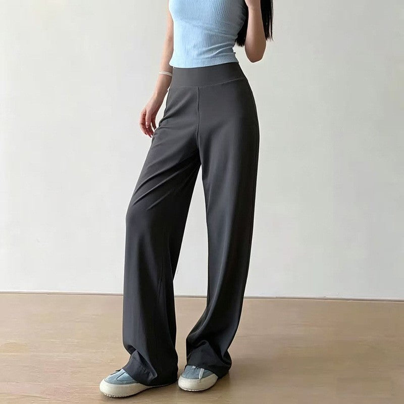 Quick-Dry High Waist Straight Wide Leg Yoga Pants