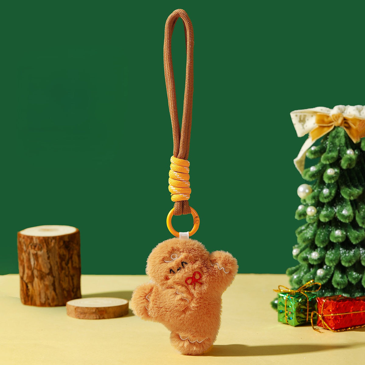 Soft Plush Holiday Keychain With Wrist Strap - Doll