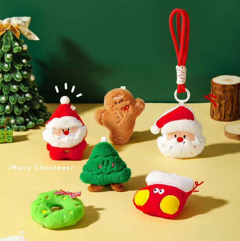 Soft Plush Holiday Keychain With Wrist Strap - view 1
