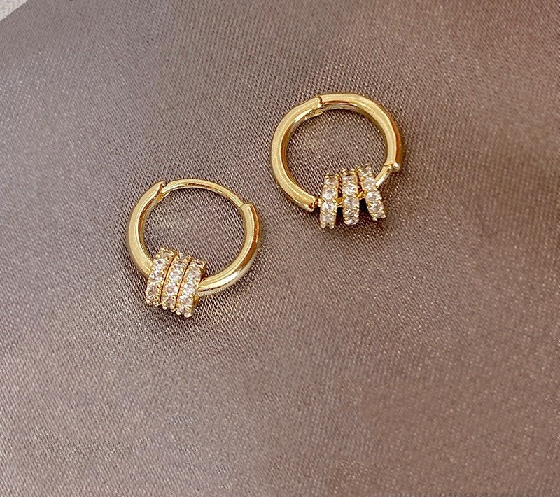 Sculptural Twisted Metal Hoop Earrings - NO03