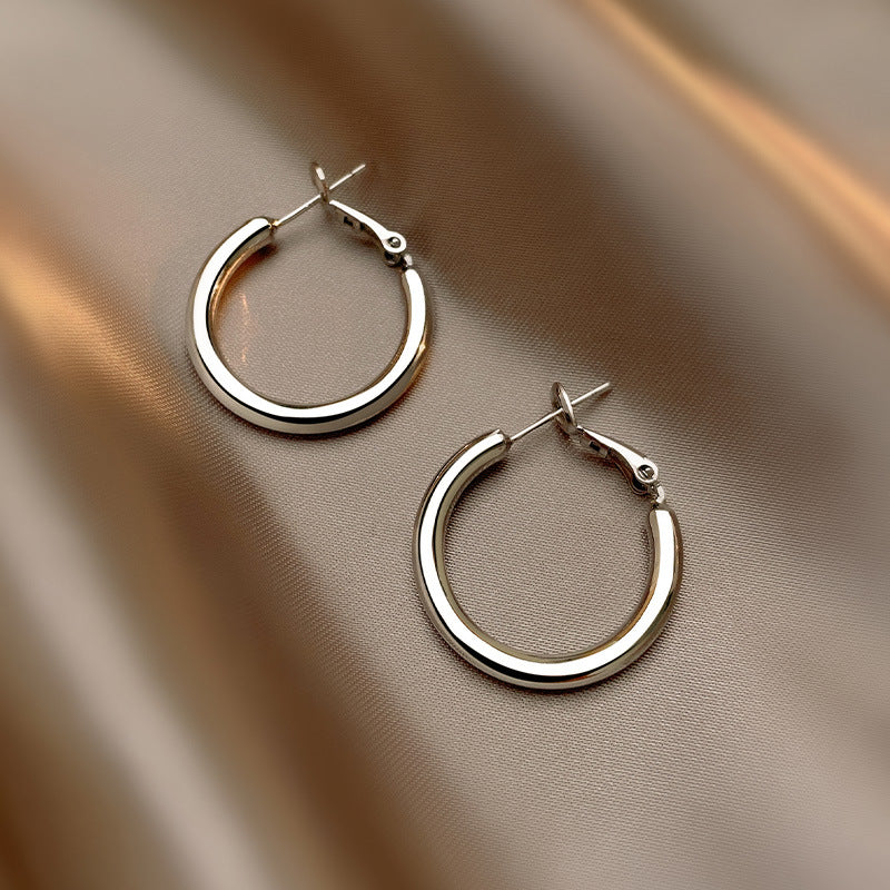 Sculptural Twisted Metal Hoop Earrings - NO06