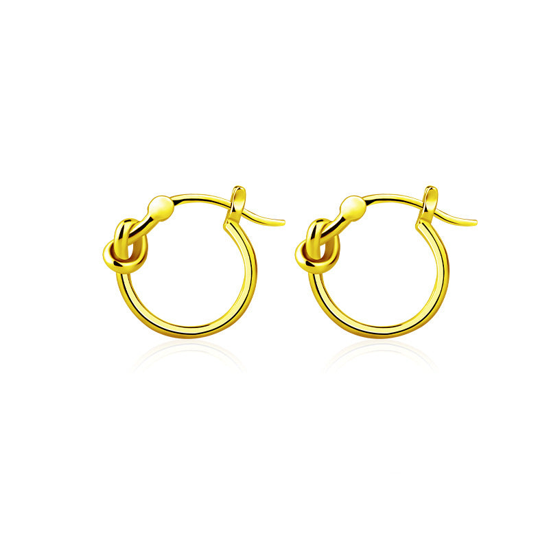 Sculptural Twisted Metal Hoop Earrings - NO13