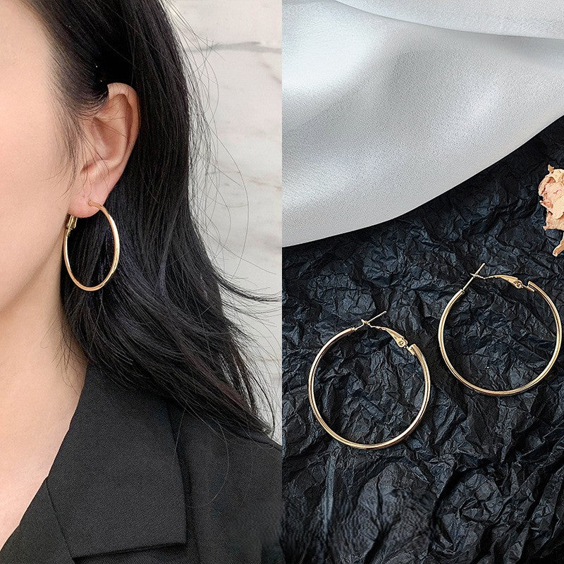Sculptural Twisted Metal Hoop Earrings - NO15