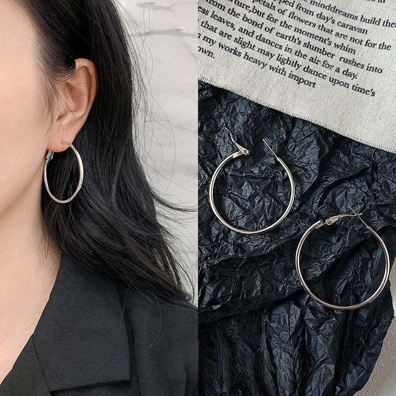 Sculptural Twisted Metal Hoop Earrings - NO16