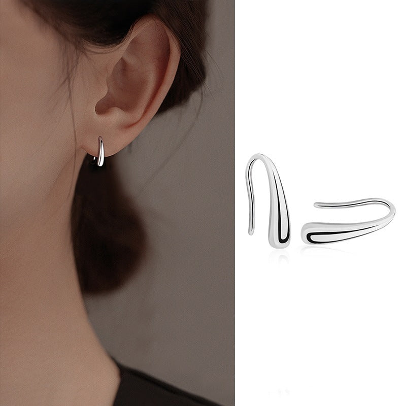 Sculptural Twisted Metal Hoop Earrings - NO24