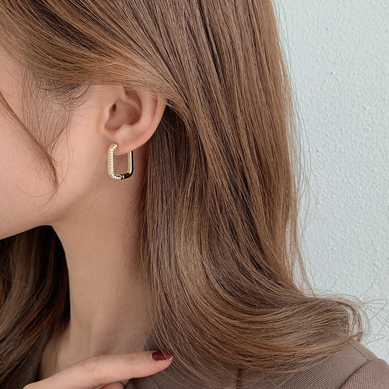 Sculptural Twisted Metal Hoop Earrings - view 3