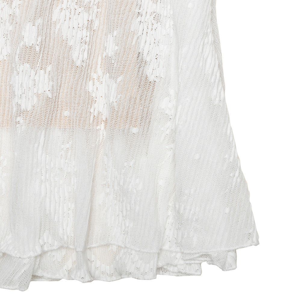 Floral Lace Fishtail Hem Maxi Gown - Apricot - 6