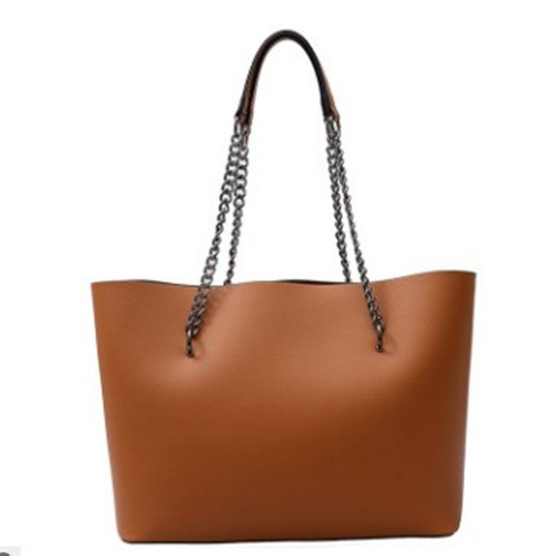Oversized Chain Strap Tote Bag