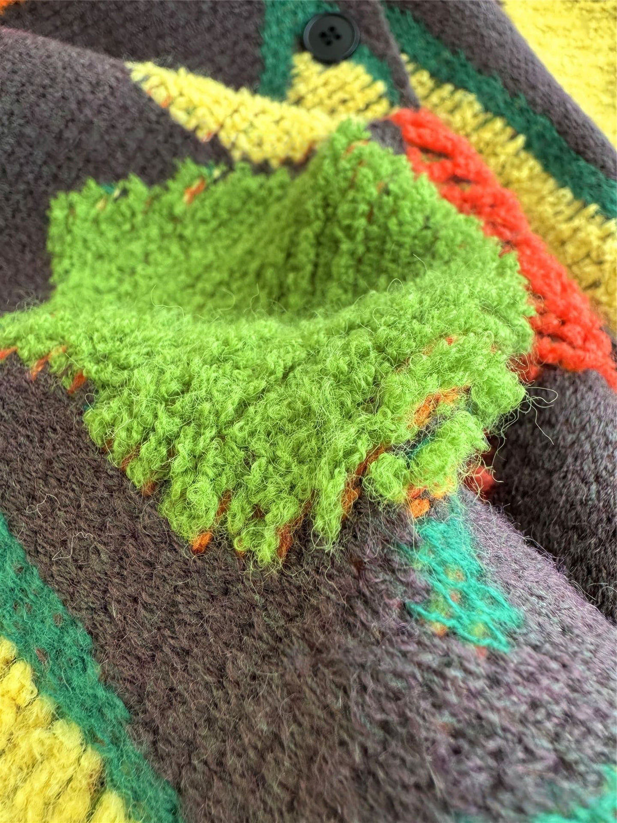 Quirky 3D Veggie Knit Oversized Cardigan - view 3