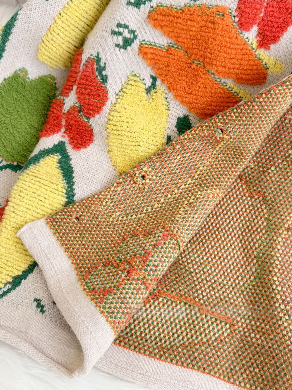 Quirky 3D Veggie Knit Oversized Cardigan - view 7