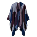 Curved Colour Block Geometric Wrap - COFFEE