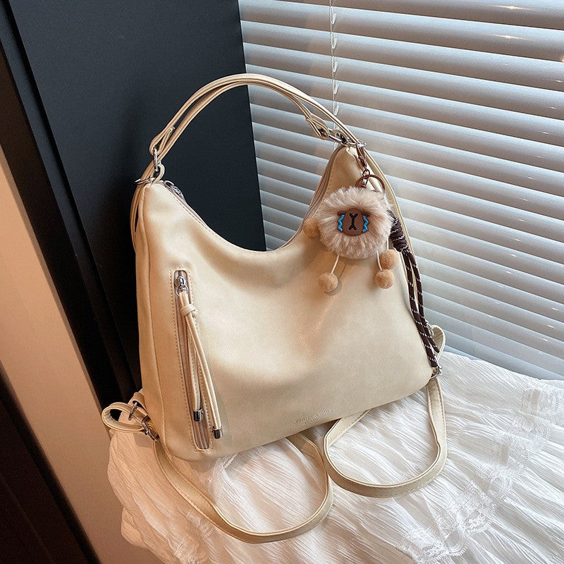 Convertible Slouchy Hobo Bag with Backpack Straps