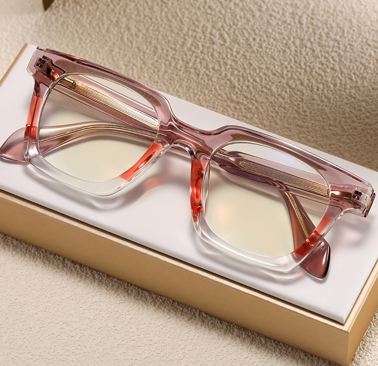 Two Tone Chunky Square Eyeglasses