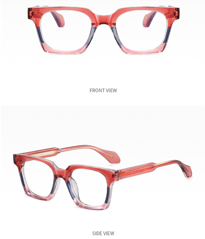 Two Tone Chunky Square Eyeglasses - view 2