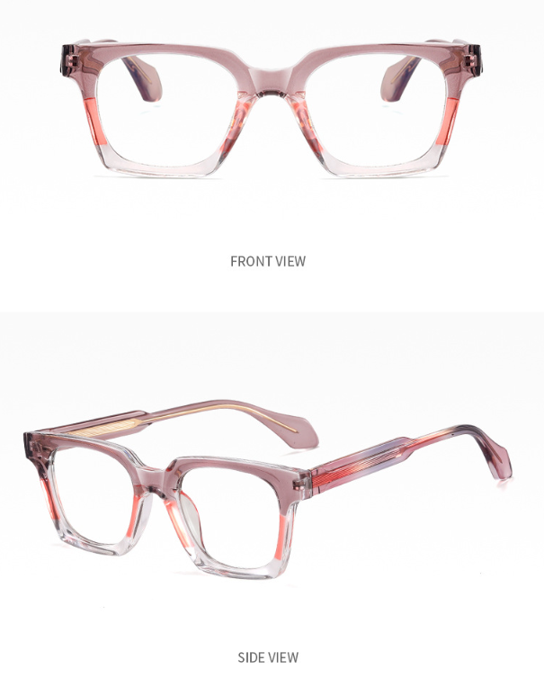 Two Tone Chunky Square Eyeglasses - view 4