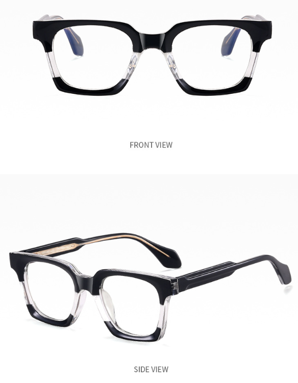 Two Tone Chunky Square Eyeglasses - view 5