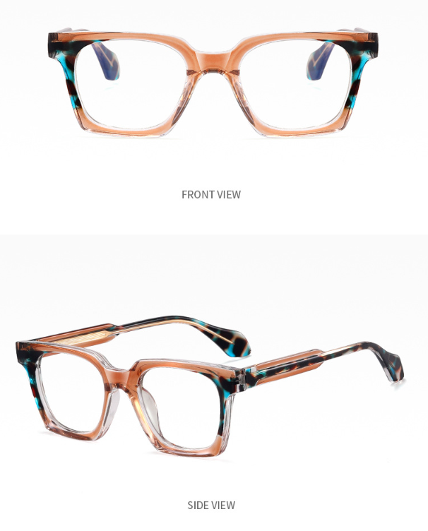 Two Tone Chunky Square Eyeglasses - view 6