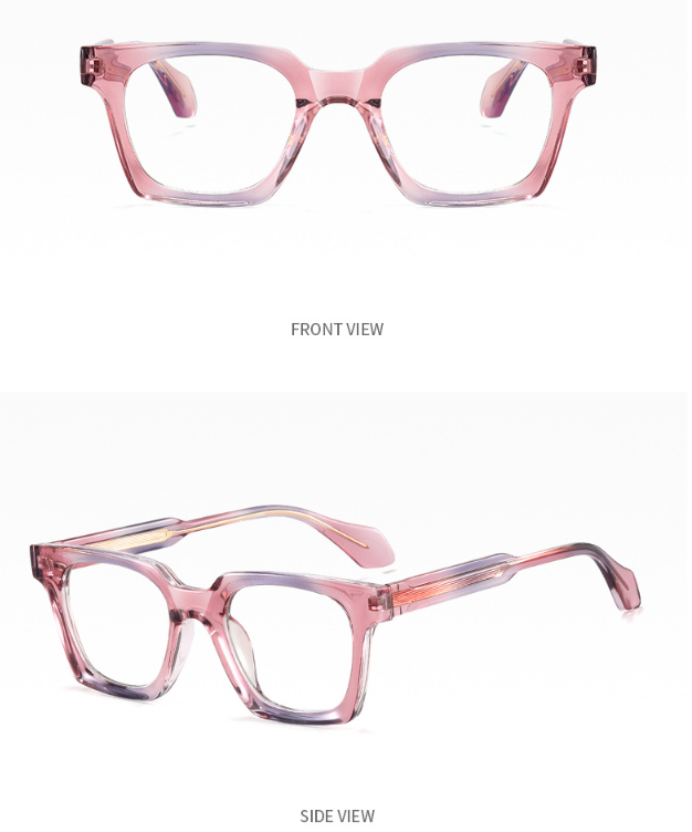 Two Tone Chunky Square Eyeglasses - view 7
