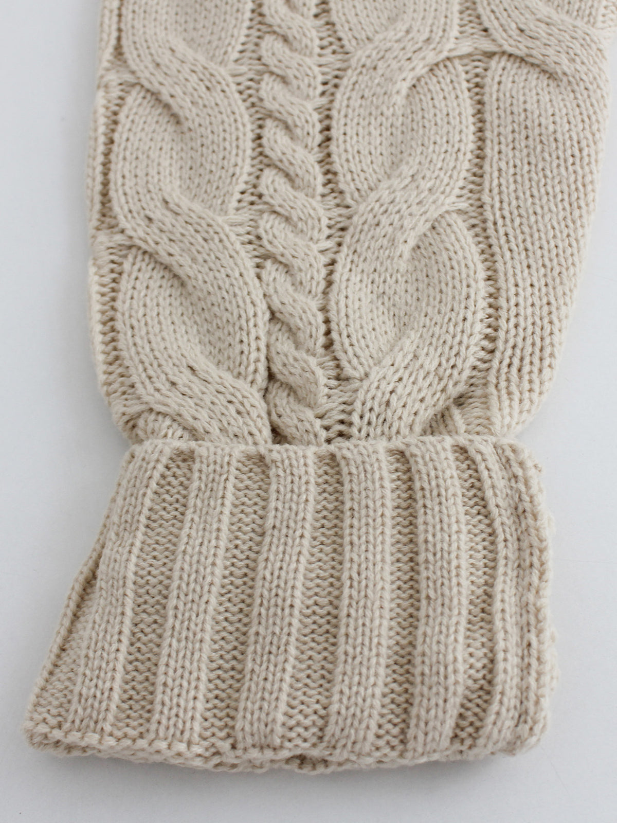 Chunky Cable Knit Longline Duster Cardigan - Khaki - 4