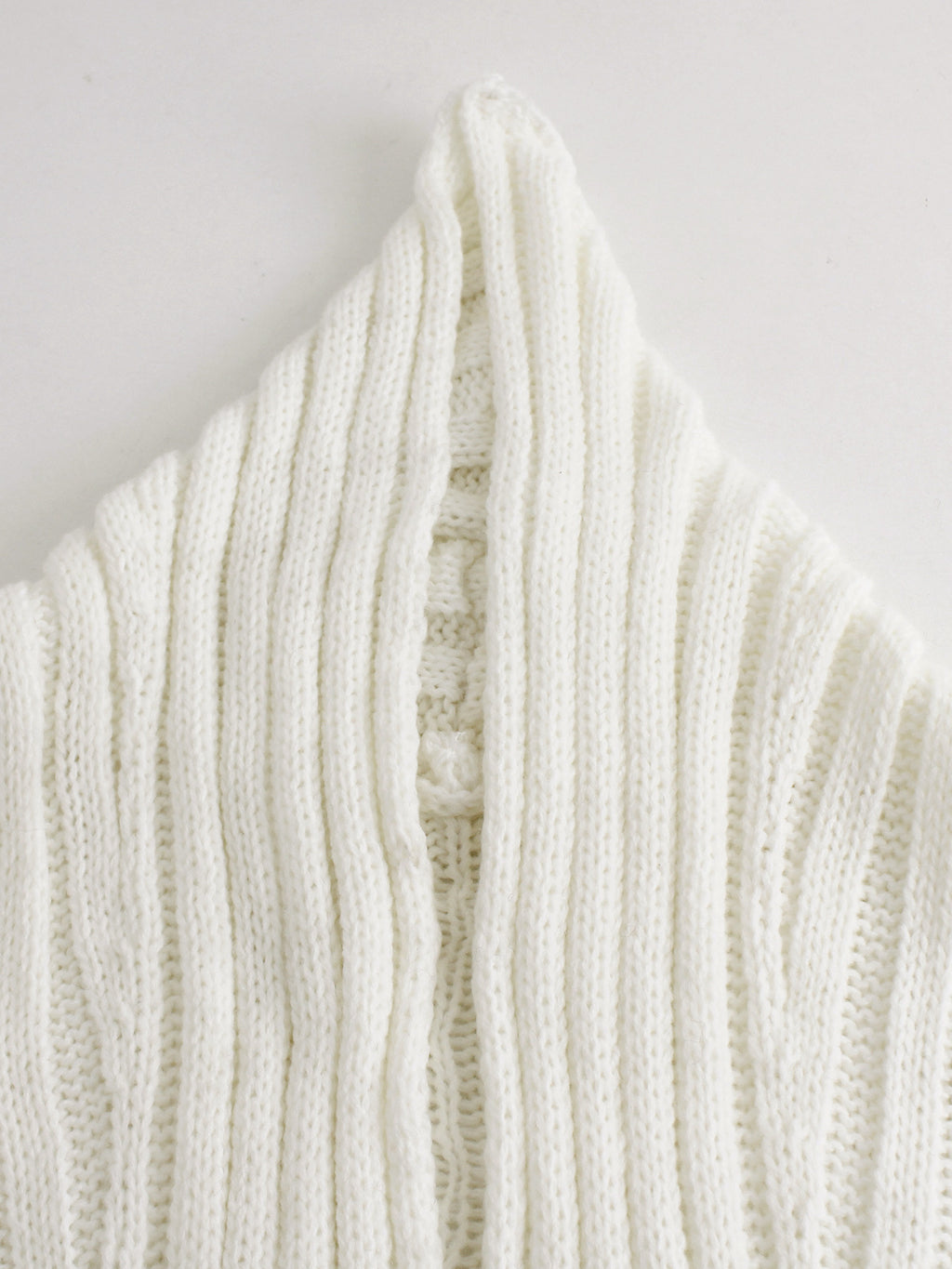 Chunky Cable Knit Longline Duster Cardigan - White - 3