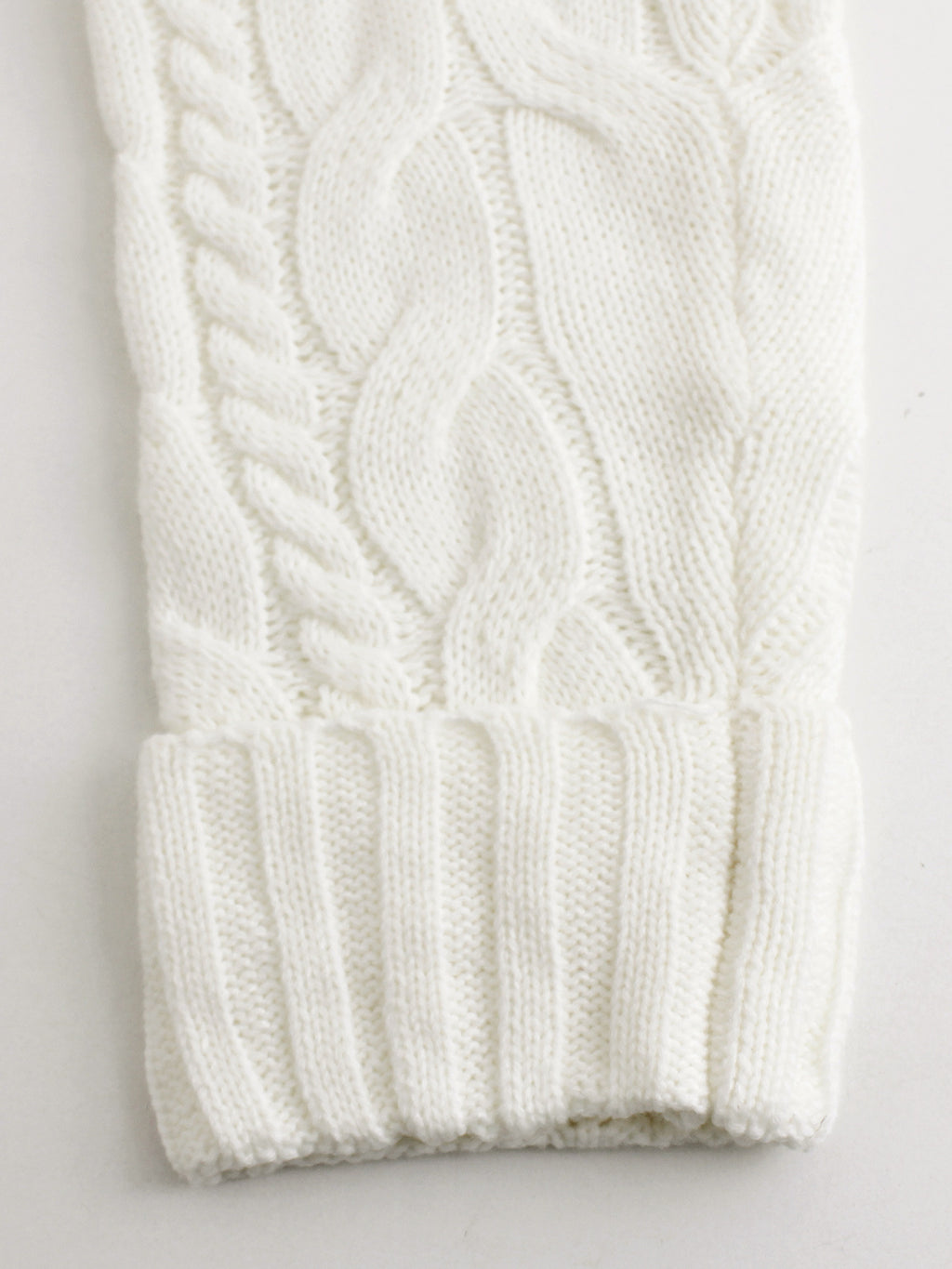 Chunky Cable Knit Longline Duster Cardigan - White - 4