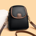 Contrast Trim Mini Phone Crossbody Bag - Black