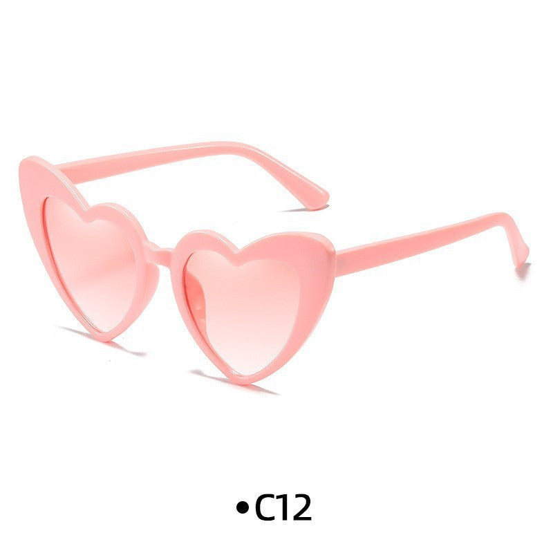 Heart Shaped Cat Eye Sunglasses - Color_12