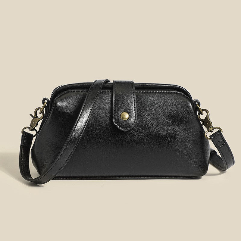 Vintage Doctor Frame Crossbody Bag - Black