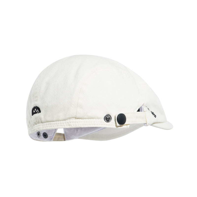 Cotton Reverse Flat Cap Beret - Color_1