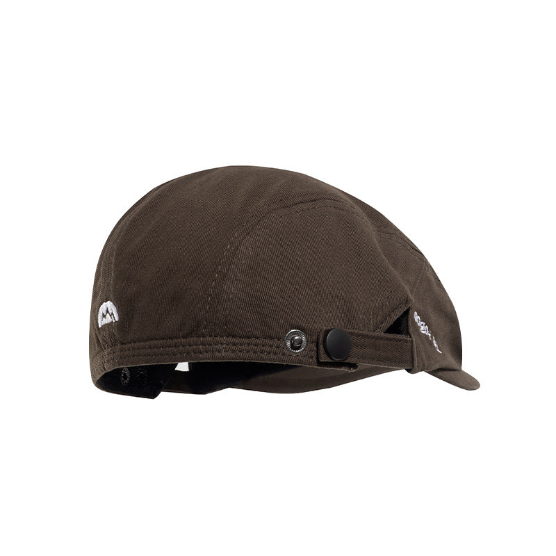 Cotton Reverse Flat Cap Beret - Color_2